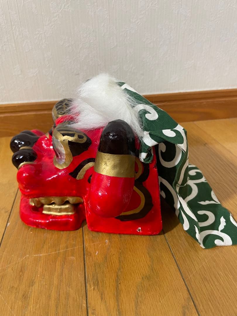 獅子頭 獅子舞 赤獅子 縁起物 魔除け 置物