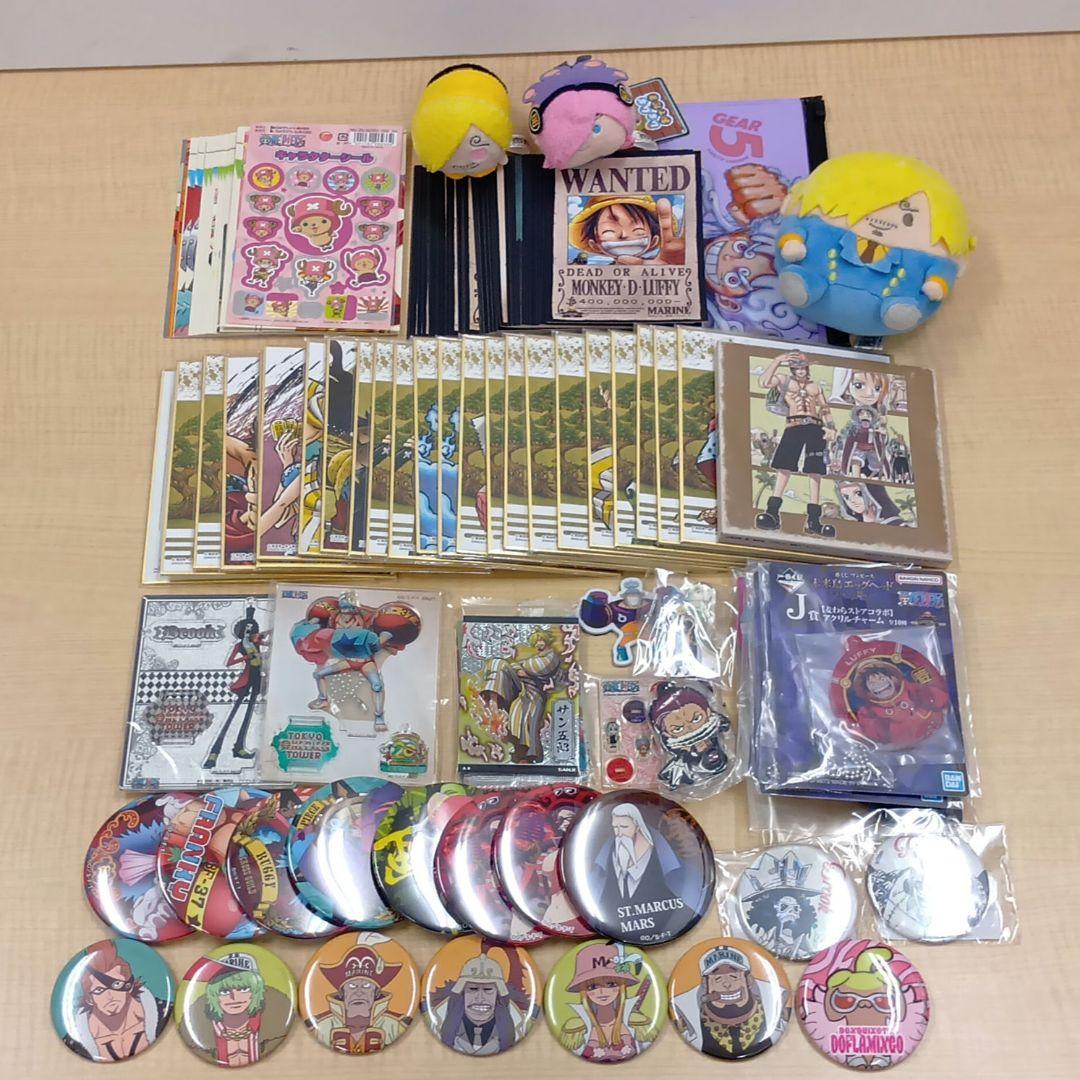 ❶ワンピース 紙類 ステッカー 輩缶バッジ マスコットなど まとめ売り