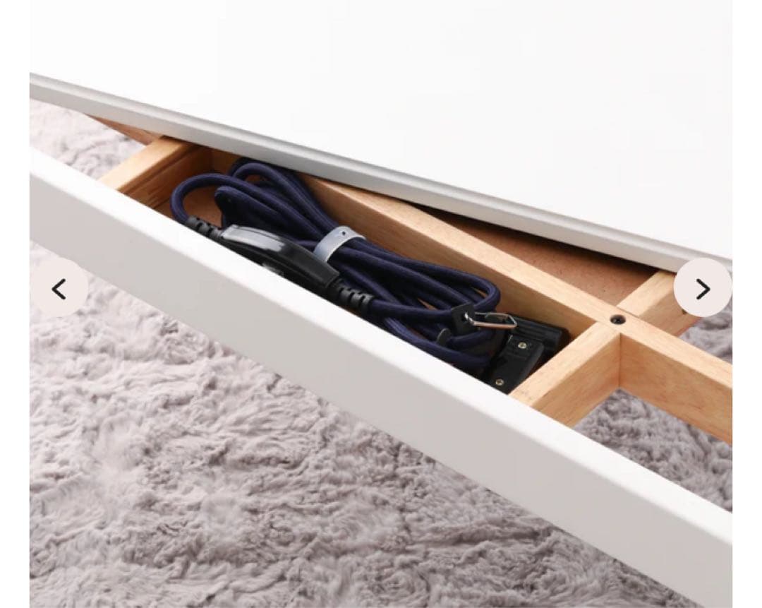 Francfranc シャトン こたつテーブル S ホワイト 800×600