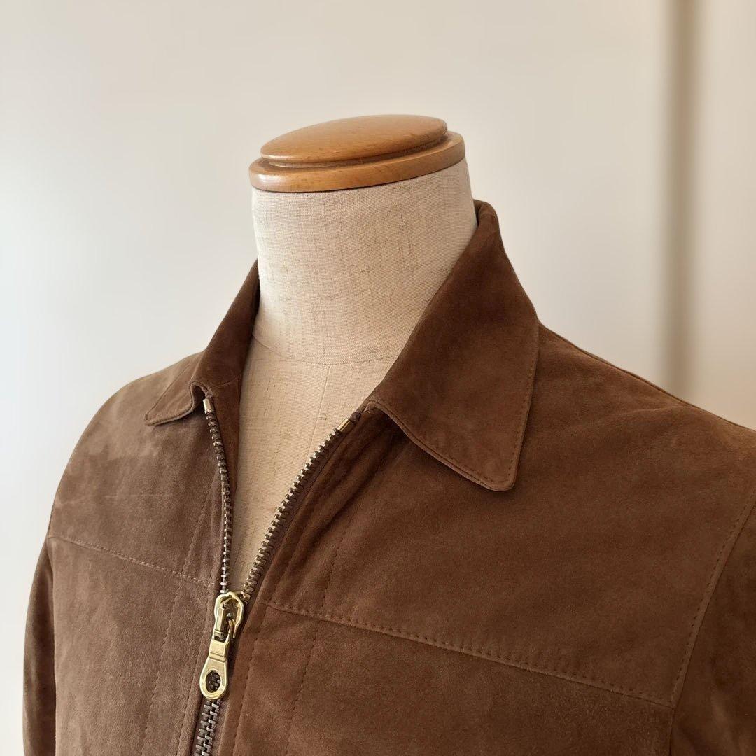 チンクアンタ／襟付きシングルライダース／H503／ブラウン／44