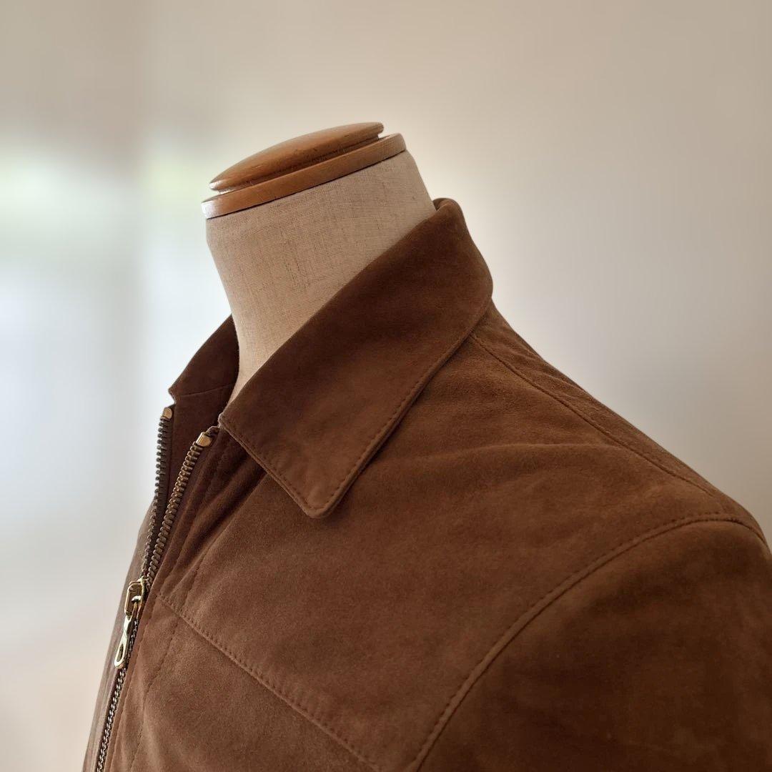 チンクアンタ／襟付きシングルライダース／H503／ブラウン／44