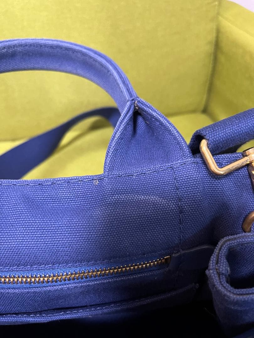 超美品　2wayプラダ　カナパ　ネイビー　Mサイズ