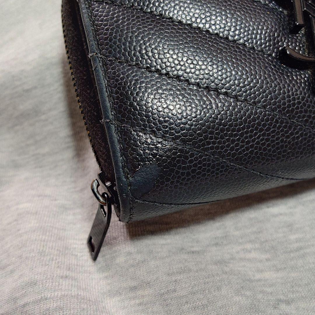 x*様 SAINT LAURENT サンローラン ブラック 二つ折り財布