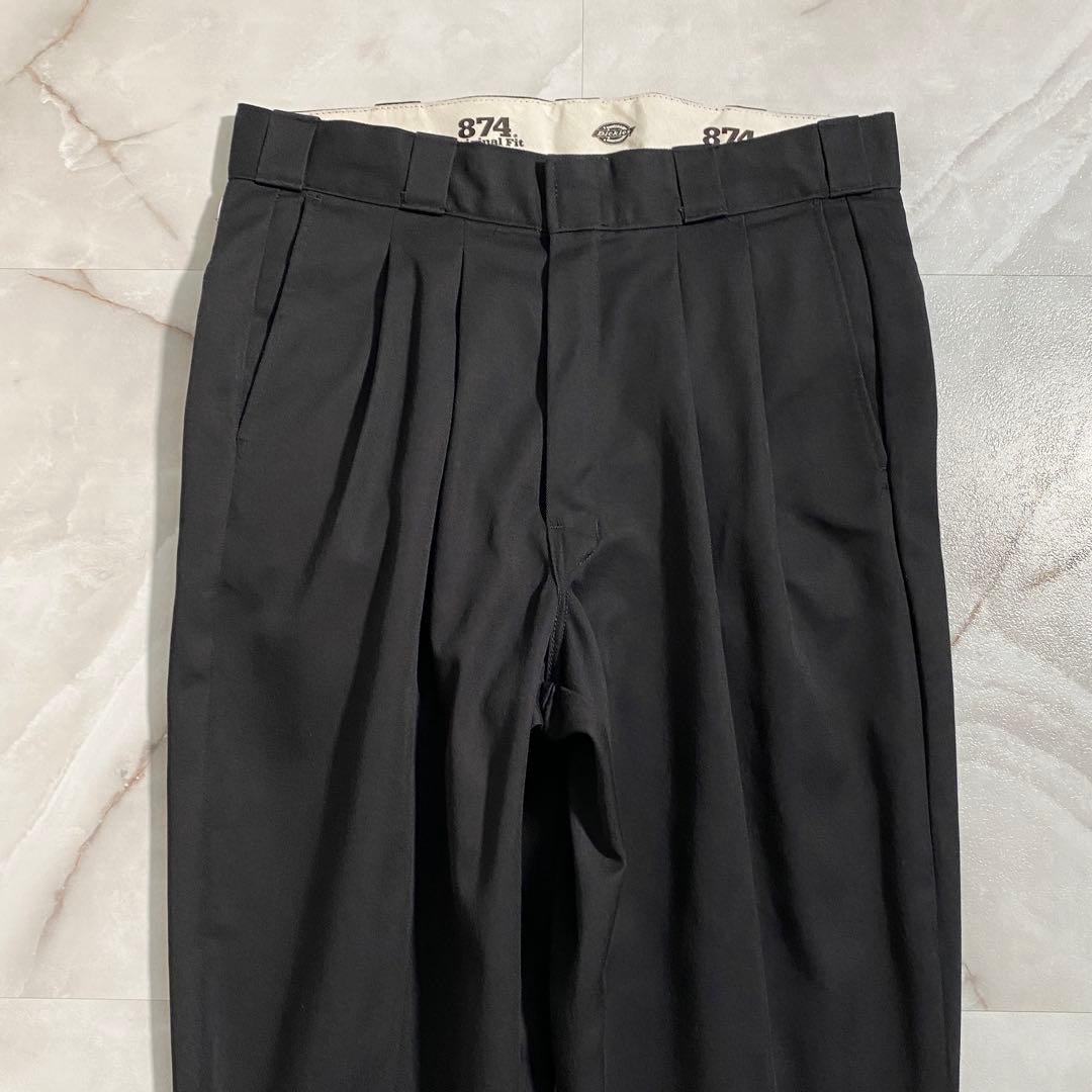 A17490 極美品 モデスティ×ディッキーズ カスタムメイド2タックパンツ34