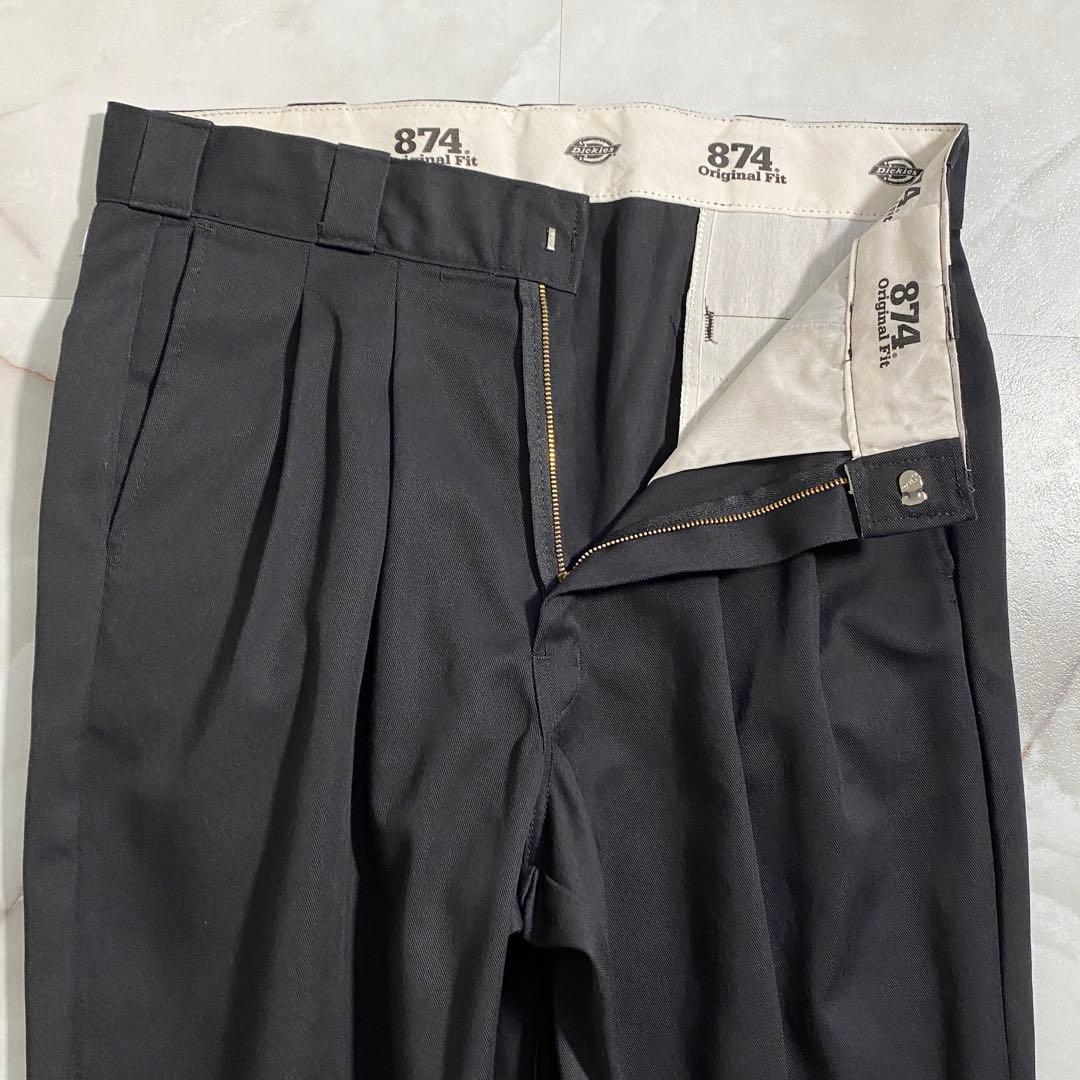 A17490 極美品 モデスティ×ディッキーズ カスタムメイド2タックパンツ34