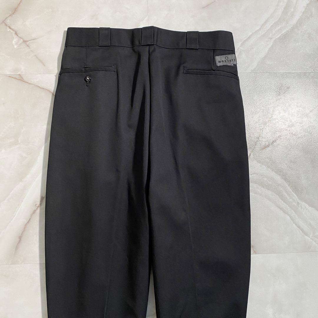 A17490 極美品 モデスティ×ディッキーズ カスタムメイド2タックパンツ34