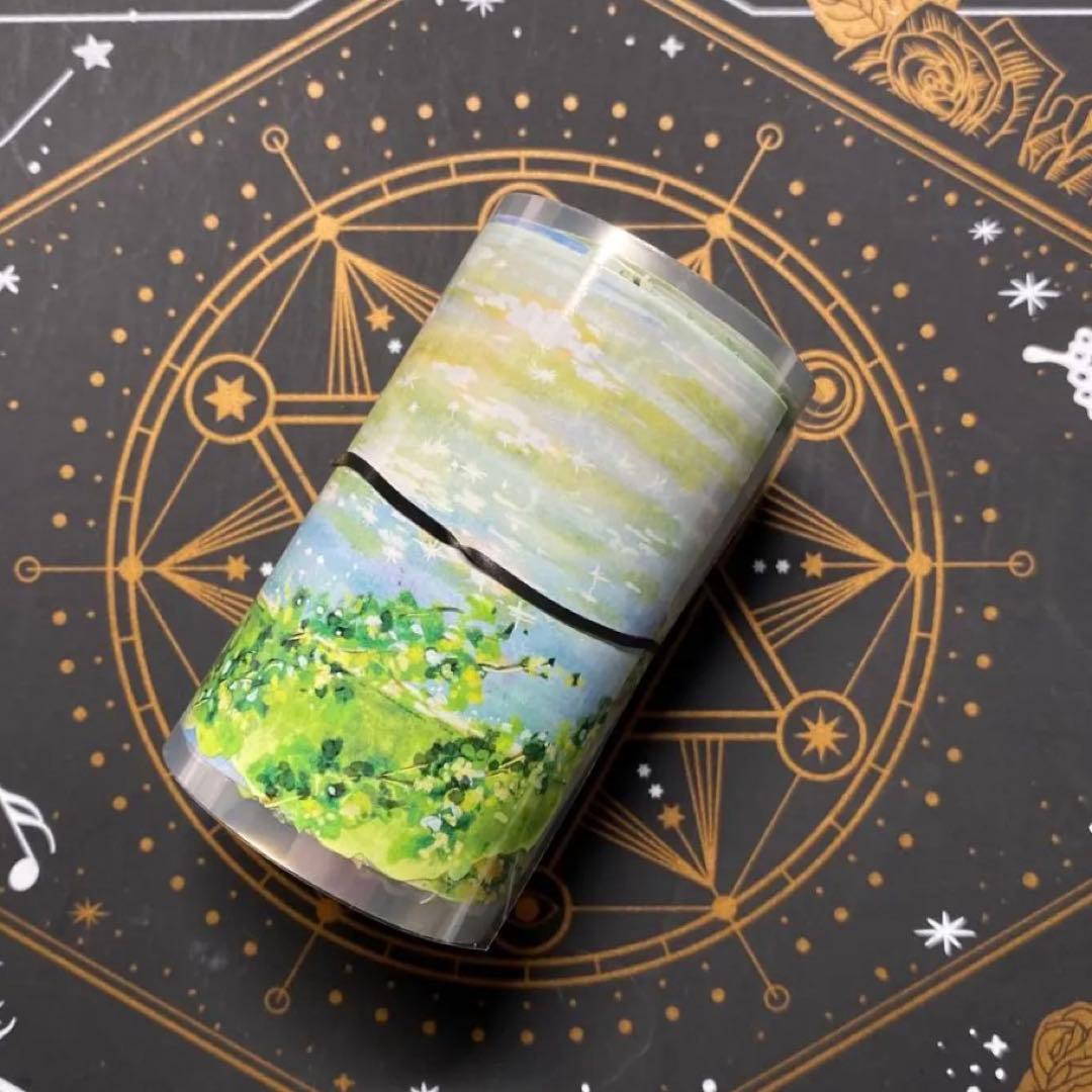 【9309】海外　マステ　中古巻　PETマスキングテープ　自然　背景系