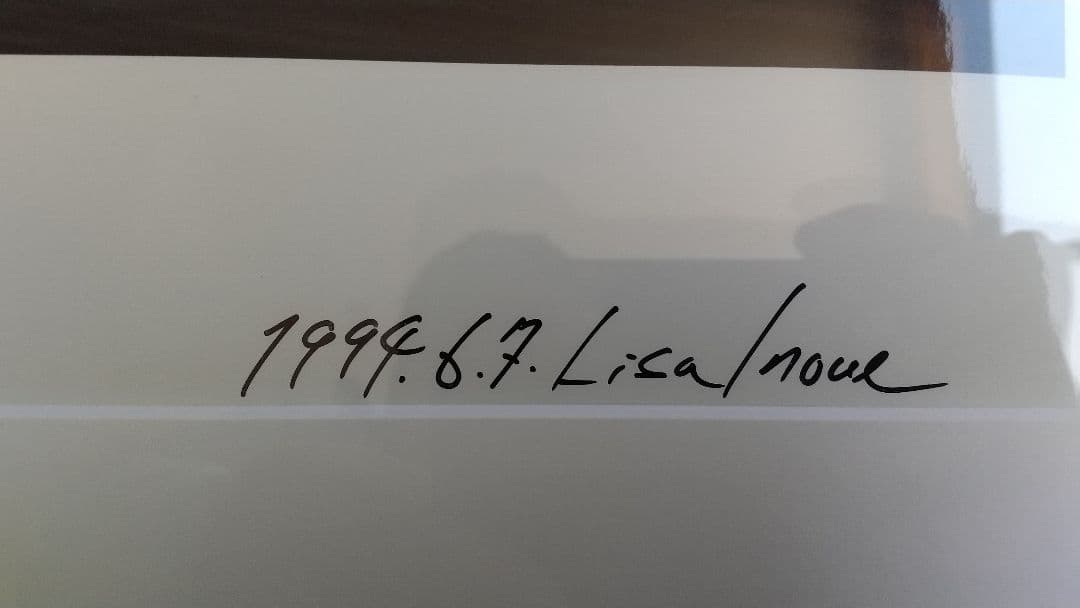 直筆サイン　かなり希少　lisa inoue　 カラープリント写真 本物