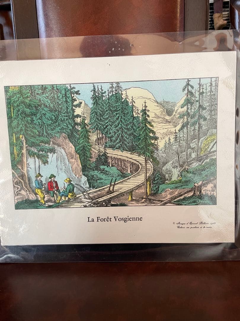 La Forêt Vosgienne 手彩色版画