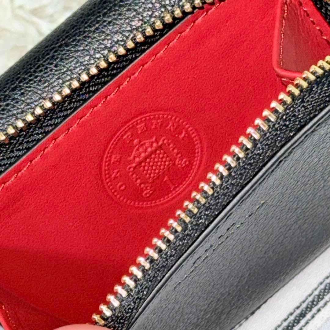 ⭐️新品未使用⭐️　アニヤハインドマーチ　アイズ　三つ折り財布　ブラック　レザー