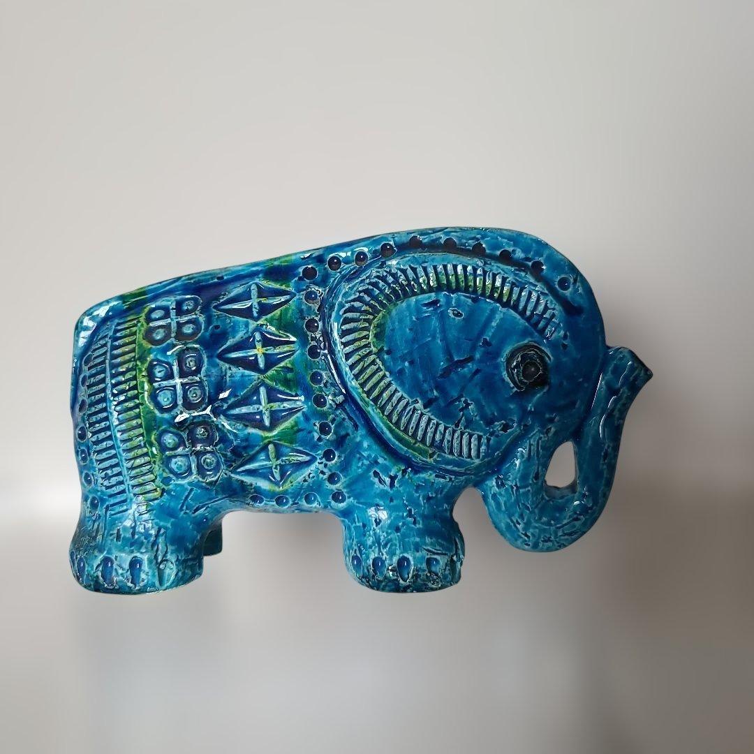 Bitossi Flavia　象の置物　イタリア　ビトッシフラビア