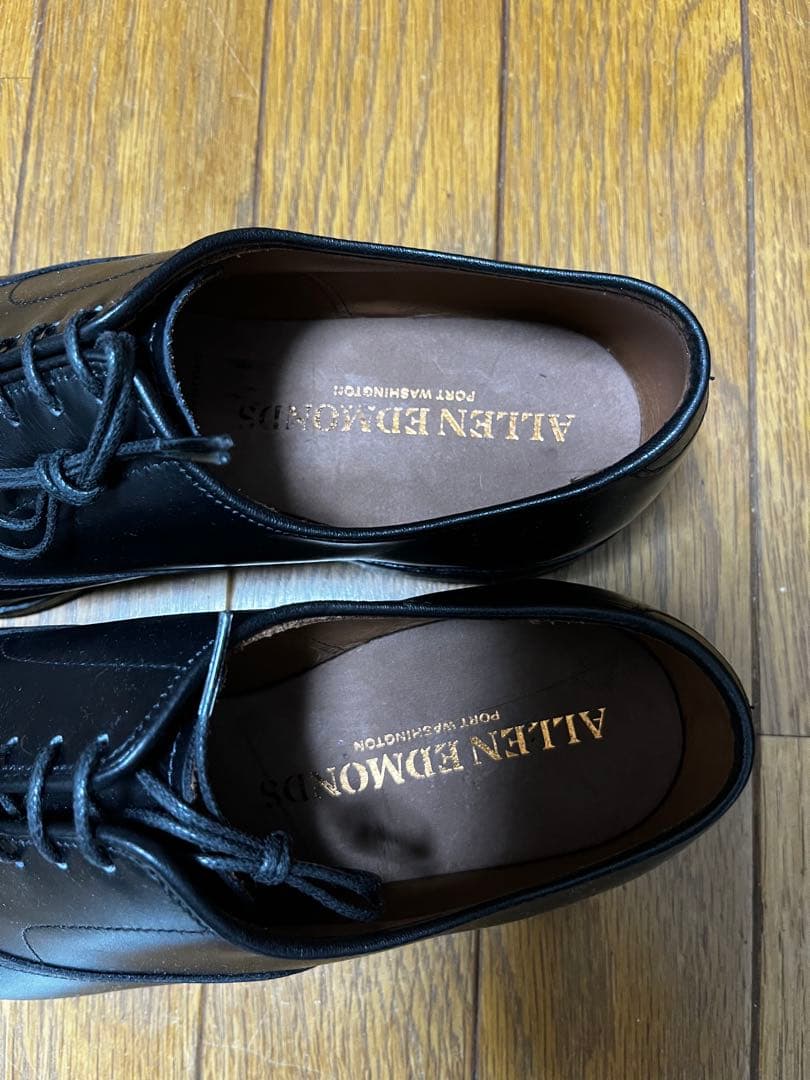 T*C様 アレンエドモンズ パークアベニュー 6.5Dキャップトゥ 黒