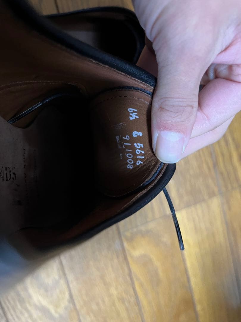 T*C様 アレンエドモンズ パークアベニュー 6.5Dキャップトゥ 黒