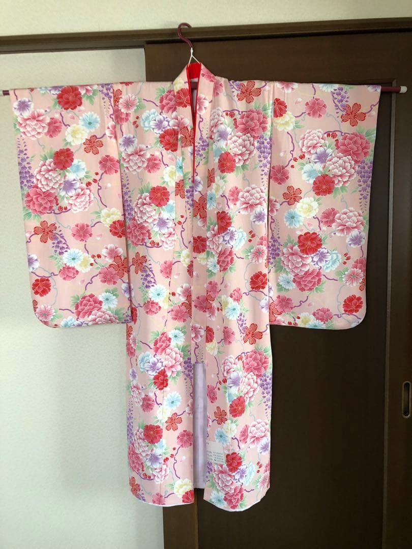 七五三用 (7歳)花柄 着物フルセット(未使用品)