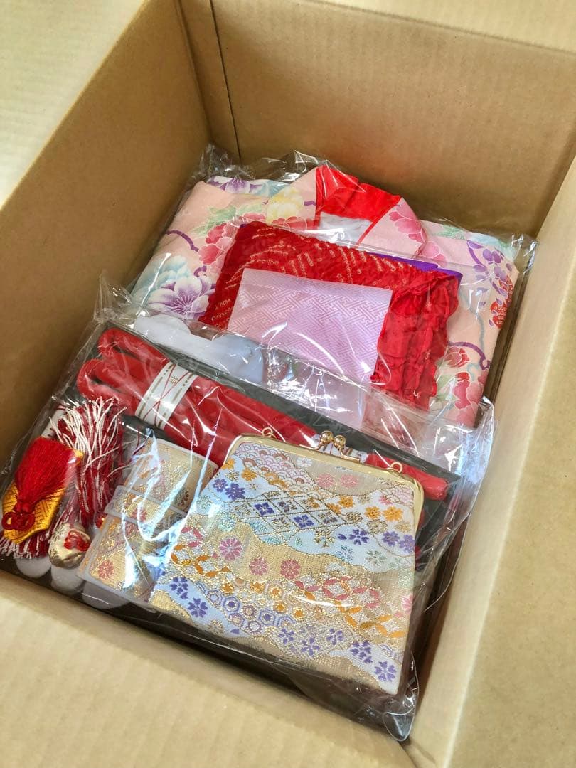 七五三用 (7歳)花柄 着物フルセット(未使用品)