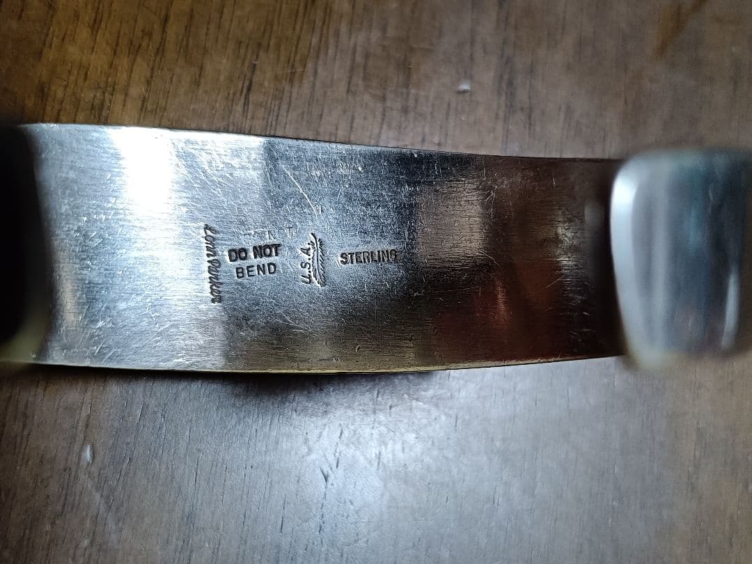 ロンパーカー インレイ×オーバーレイ バングル　ナバホ NAVAJO