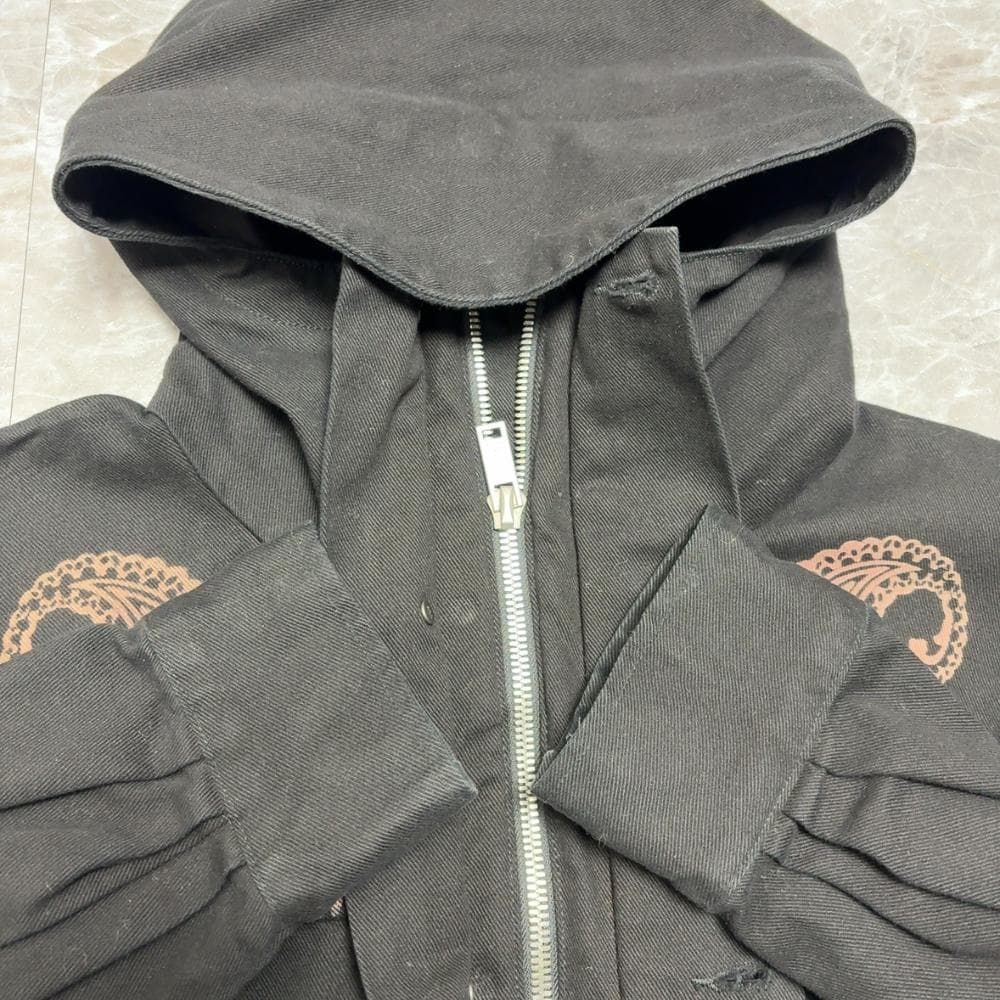 424 CLOSINGS ペイズリー柄 フーディ フード ジャケット 短丈 XL