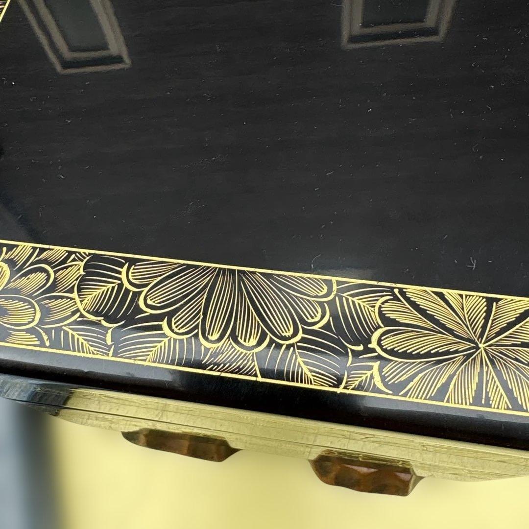 輪島塗・菊・沈金・二段重