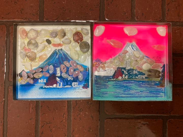 幻想絵画、空飛ぶ画家糸川裕志の箱絵、富士山曼荼羅図、桜貝とのコラボレーション