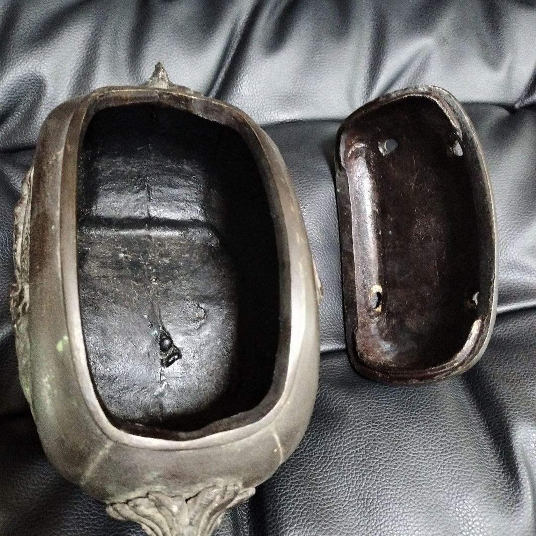 古美術 銘有 銅製 香炉 麒麟 鳳凰 骨董 アンティーク