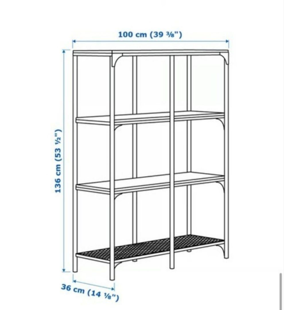 限定値下げIKEA FJÄLLBO フィエルボ ラック アイアン×木製 幅100