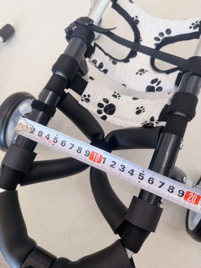 犬用車いす アルミ製 足跡模様