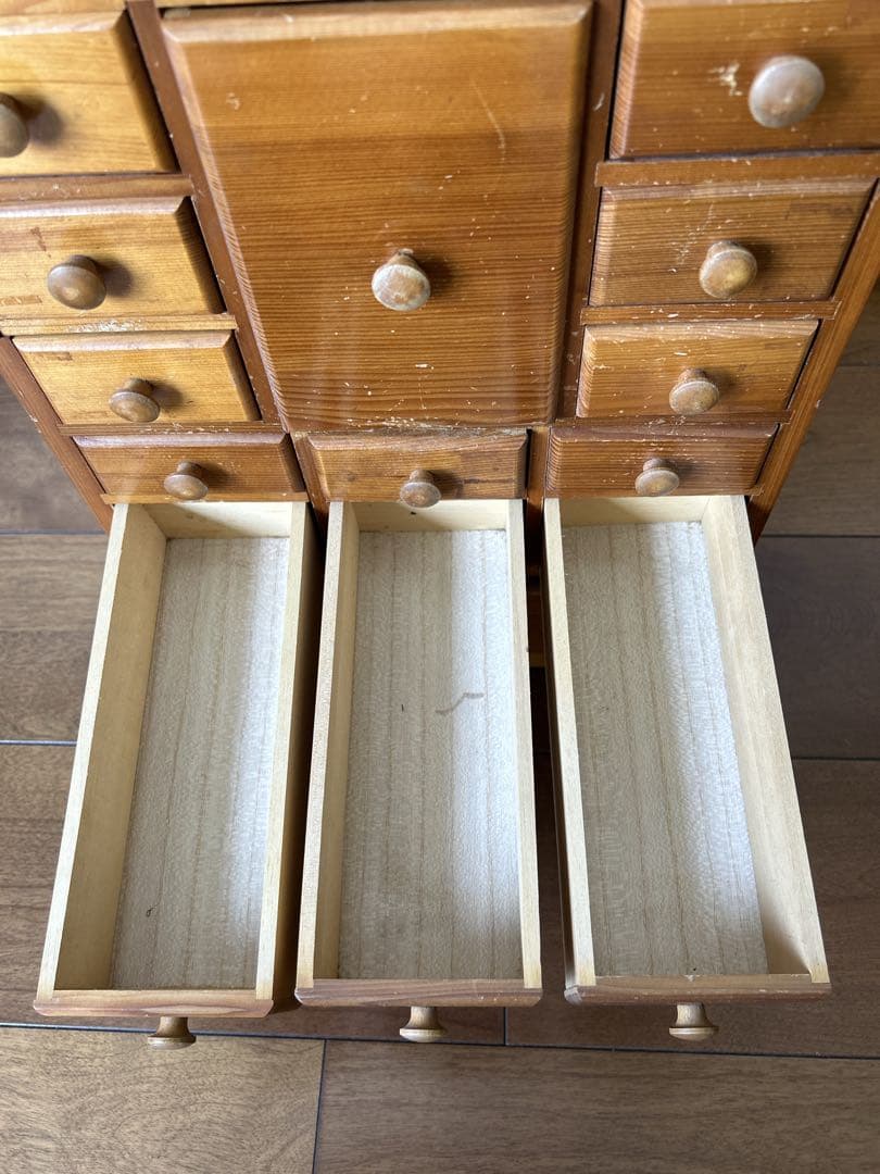 昭和レトロ 木製薬箱 ミニチェスト 箪笥 引き出し収納