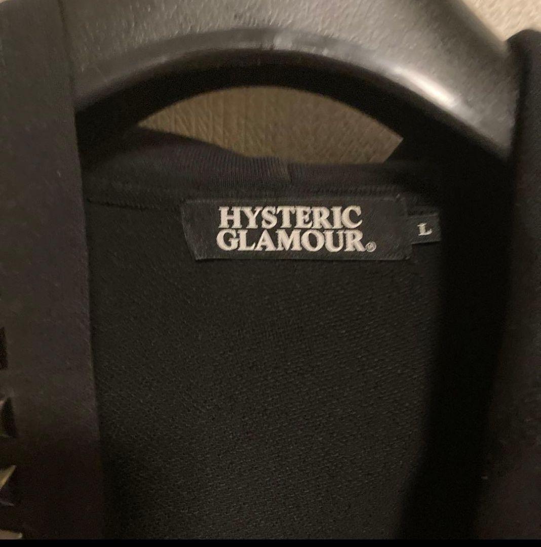 ヒステリックグラマー　スタッズ ワッペンパーカー 黒