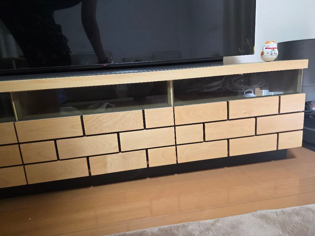 ナチュラルウッド テレビ台 ブロックデザイン