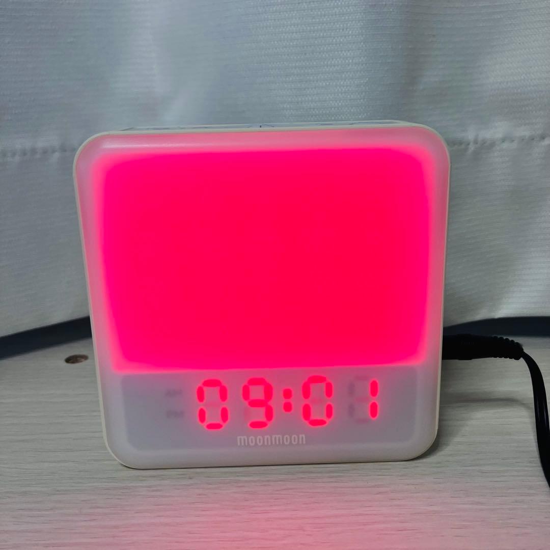 moonmoon トトノエライト　目覚まし時計　光目覚まし時計ACアダプター付き