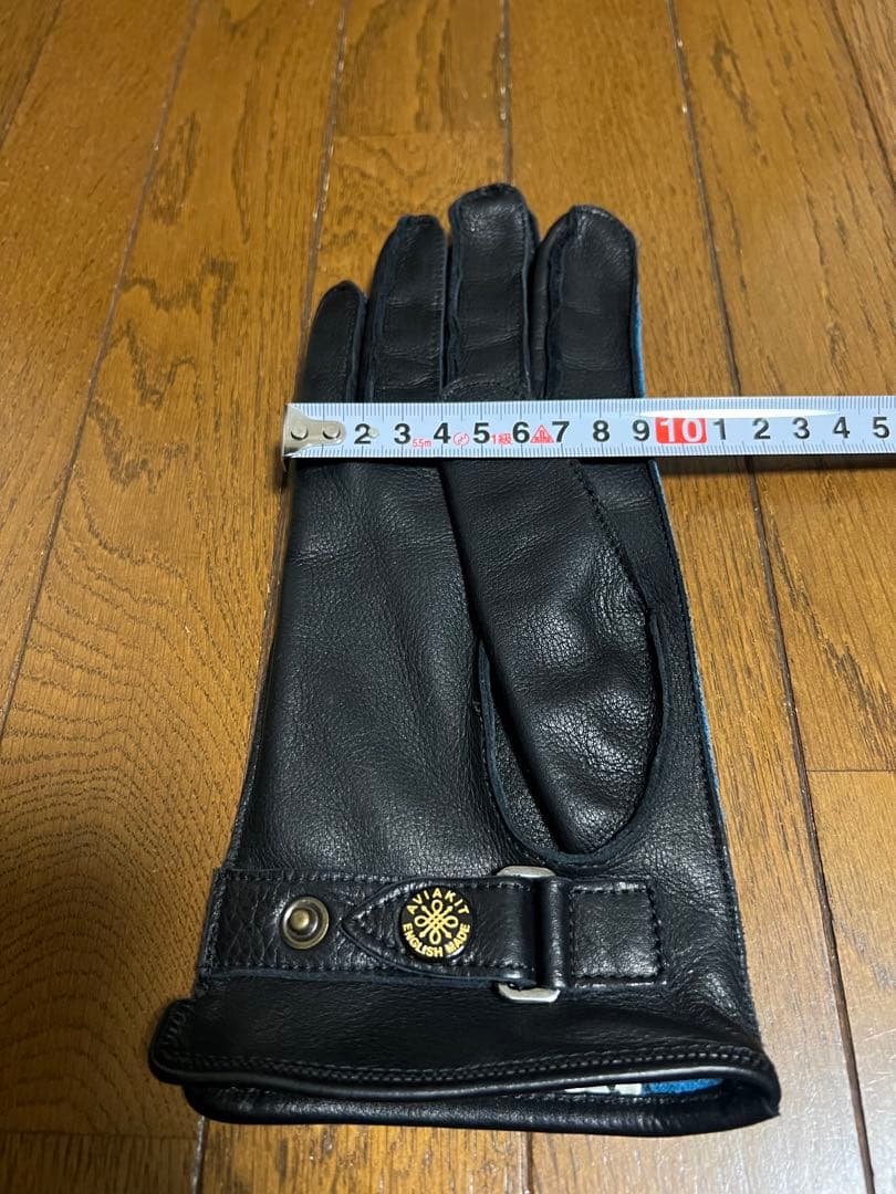 ルイスレザー　本革手袋 ブラック ブルー M