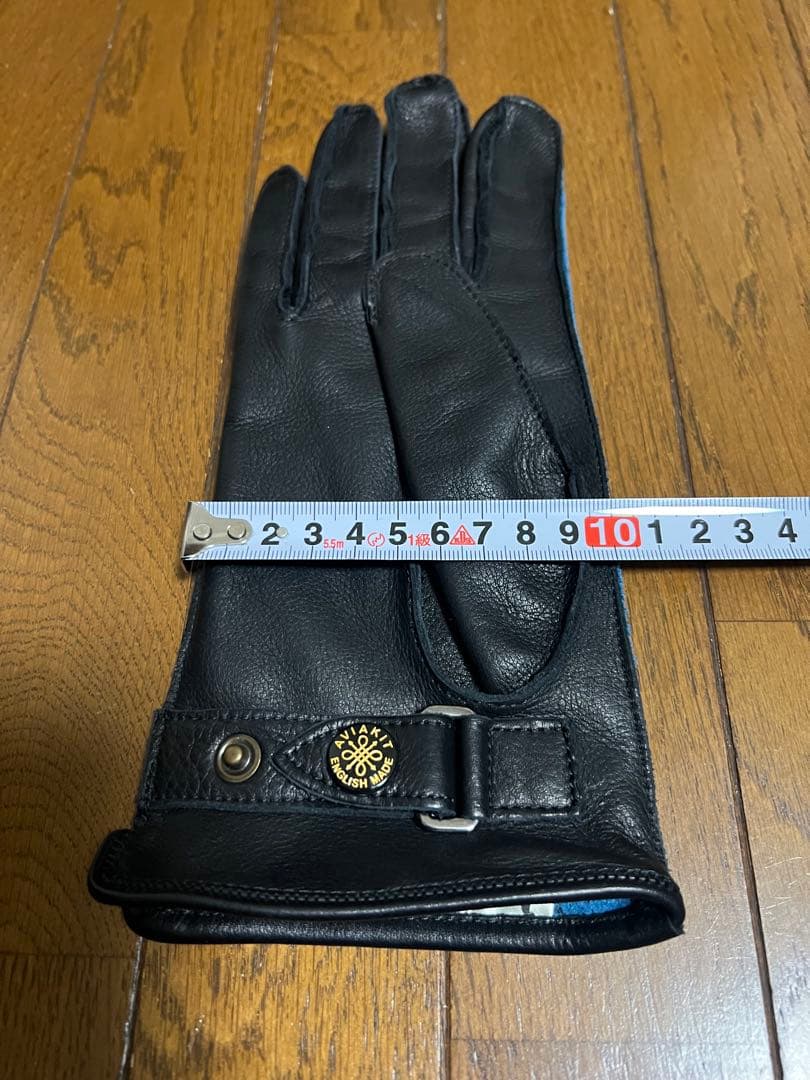 ルイスレザー　本革手袋 ブラック ブルー M