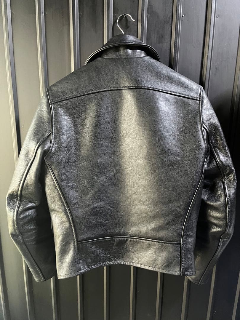 美品 NEON LEATHER GARMENT シングルレザージャケット