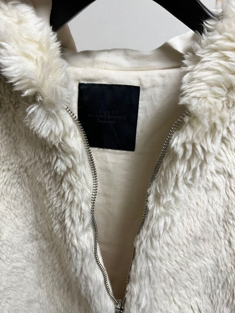 【美品】UNUSED/アンユーズド ハーフジップ フーディ ファーパーカー