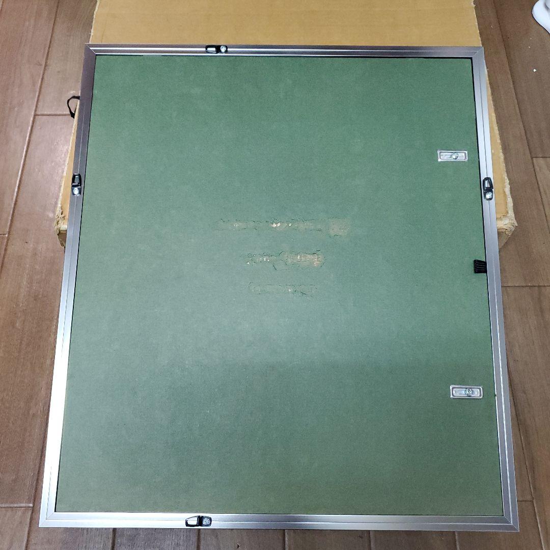 吉田武　七宝額　鶴　アルミ額縁