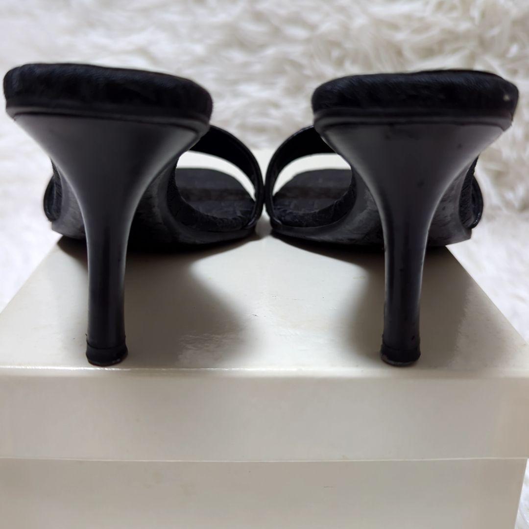 良品 Dior ミュール ブラック トロッター 金具 DIORISSIMO 35