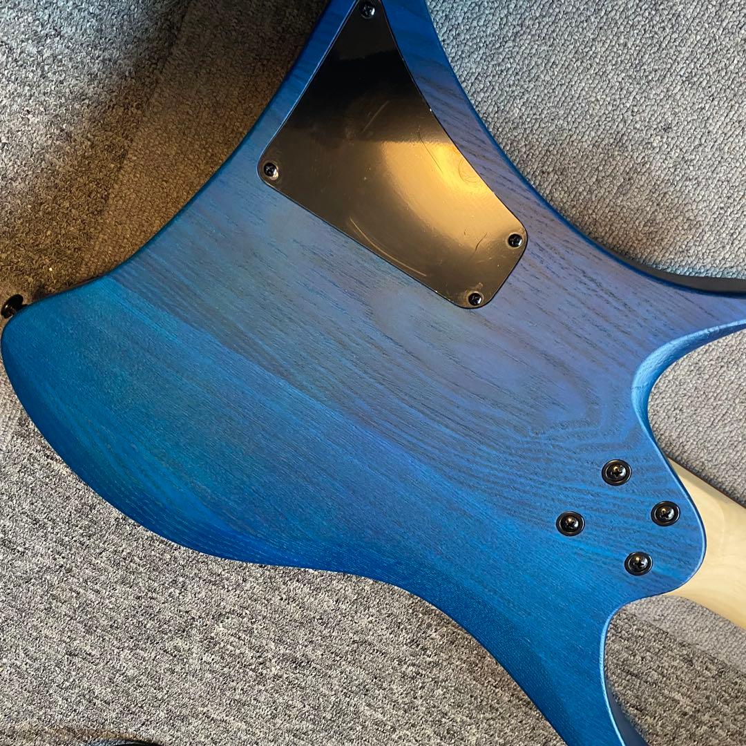 7弦ヘッドレスギター ブルーグラデーション ノーブランド 美品！お買い得！