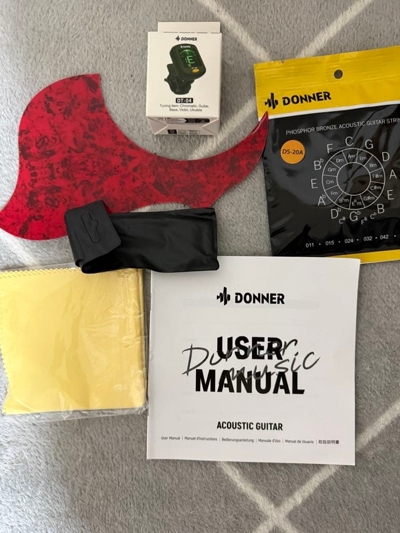 DONNER アコースティックギター 6弦 ギターケース付き