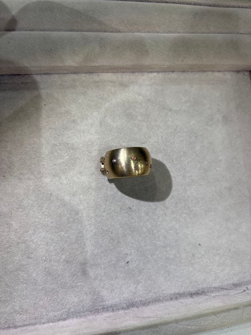 CHANEL ゴールド　ピンクストーン　リング　vintage ココマーク