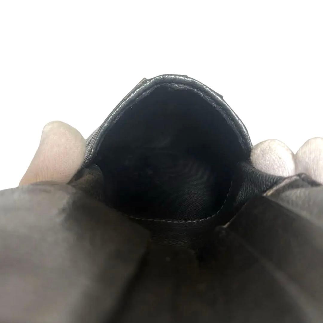 ボッテガヴェネタ　折り財布　ダークグレー　イントレチャート　ラウンドファスナー