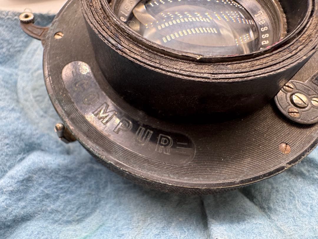 み*い様 【大判カメラ】木製大型カメラCOMPURシャッターレンズ付フィルムホル