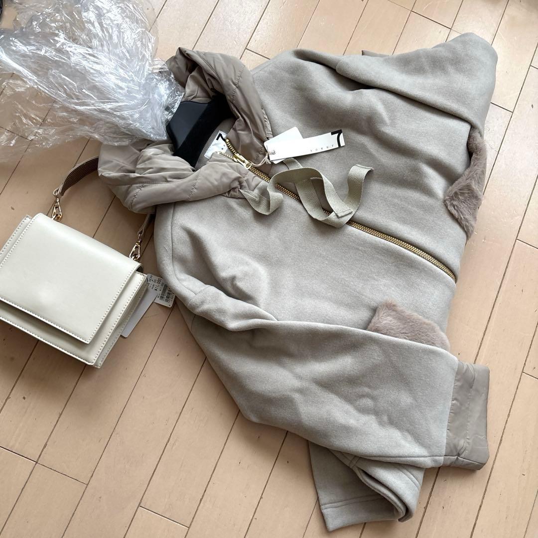 ページ限定sale♡ 新品☆ｓｏｕｅｒ７異素材ドッキングコート☆定価３３０００円