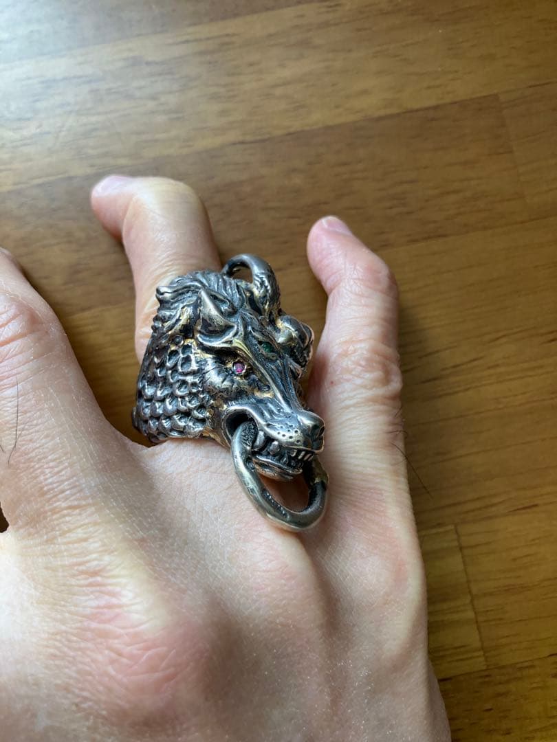 ビルウォールレザー カスタム MAIKI リング 唯一無二 13号