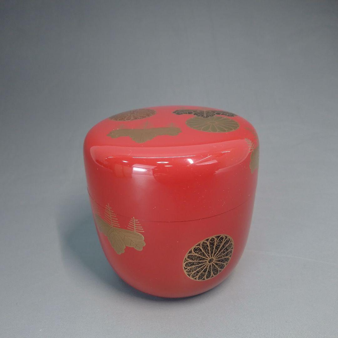 朱塗　高台寺　蒔絵　大棗