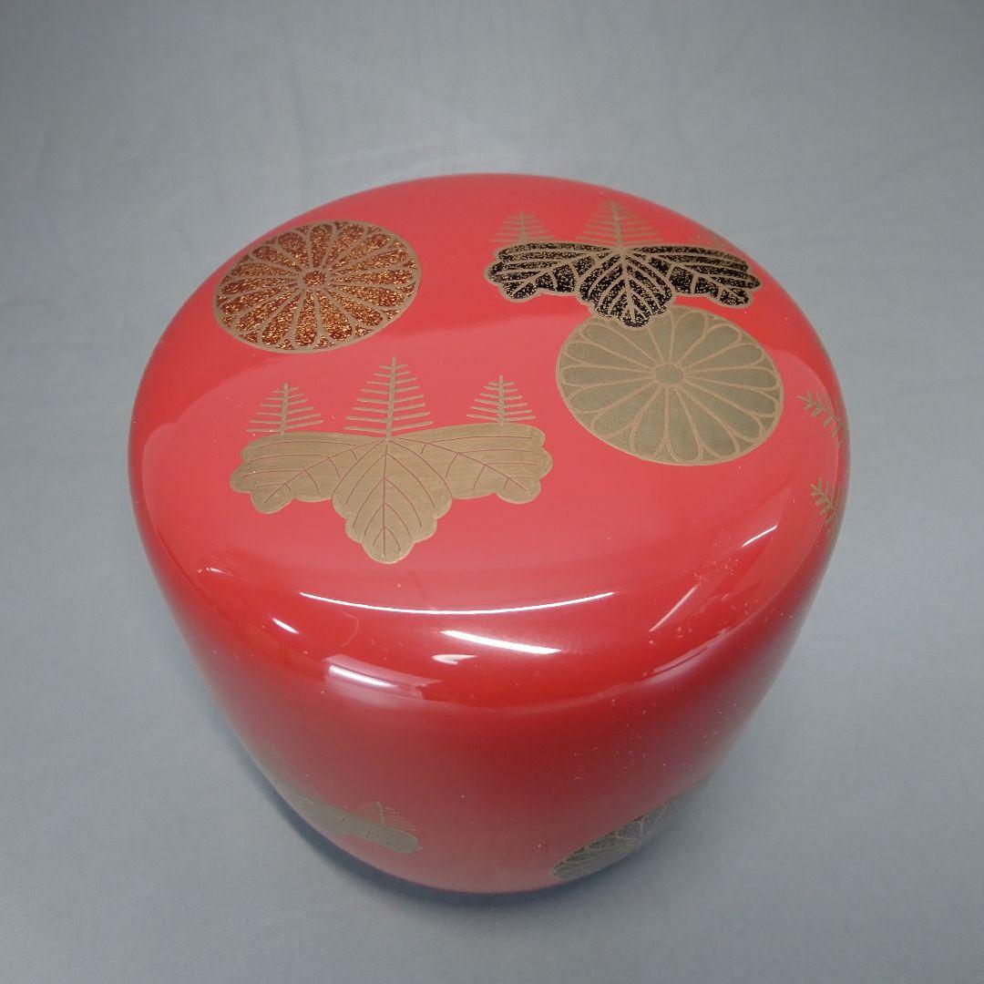 朱塗　高台寺　蒔絵　大棗