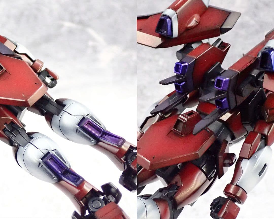 HGデスティニーガンダム、イモータルジャスティスガンダム 全塗装 ガンプラ完成品