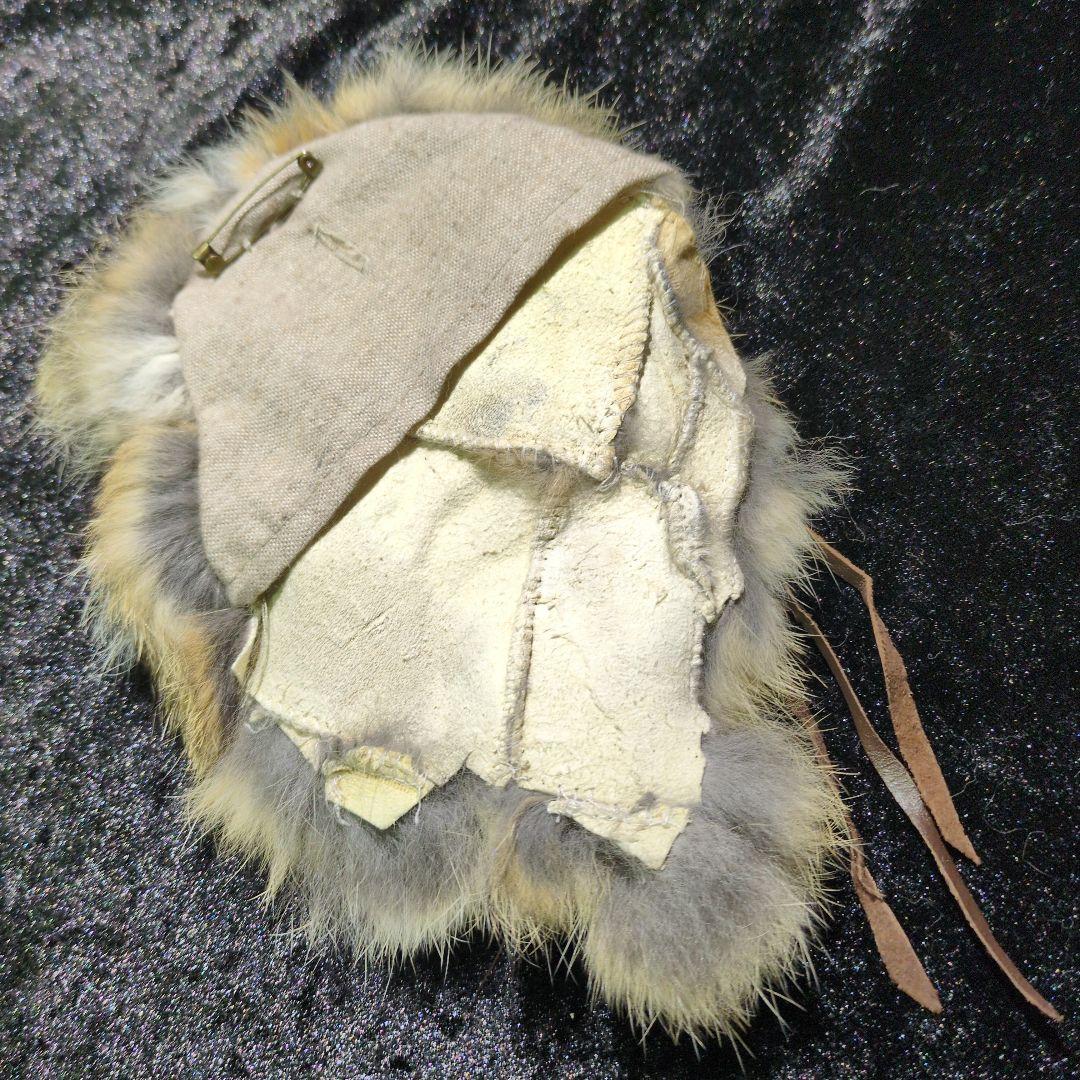 ​goa ゴア リアルファー コンチョ付 ラビットファー　ベルトセット