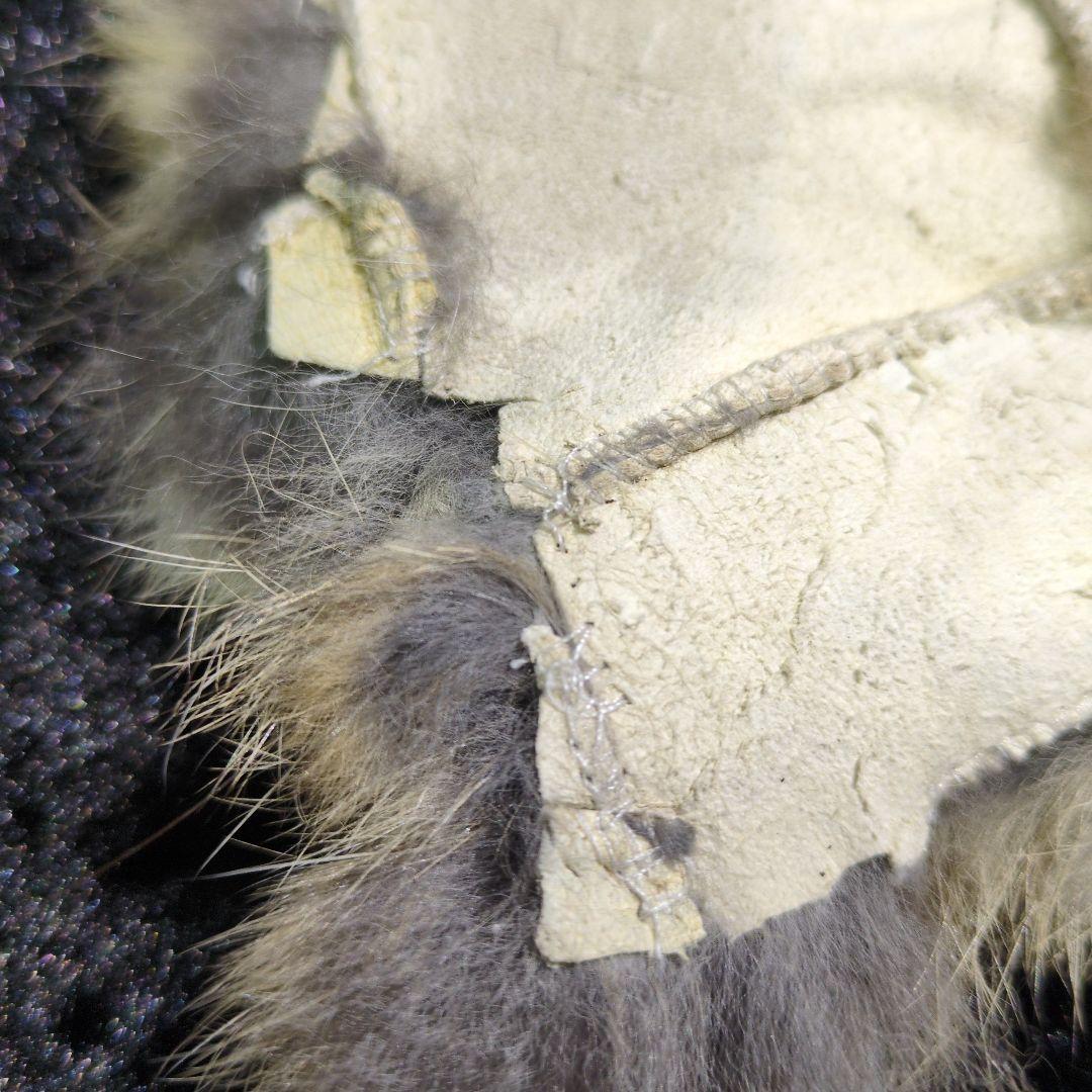 ​goa ゴア リアルファー コンチョ付 ラビットファー　ベルトセット