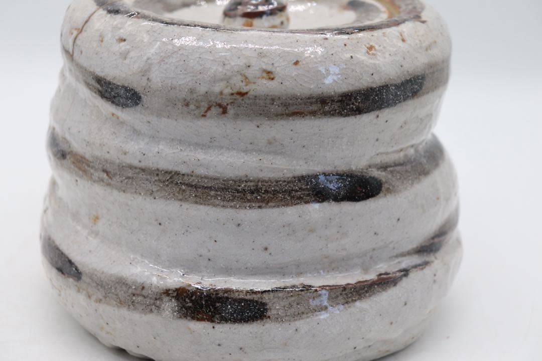 志野口付水指　在銘　木箱入　茶道具　送料込み250429