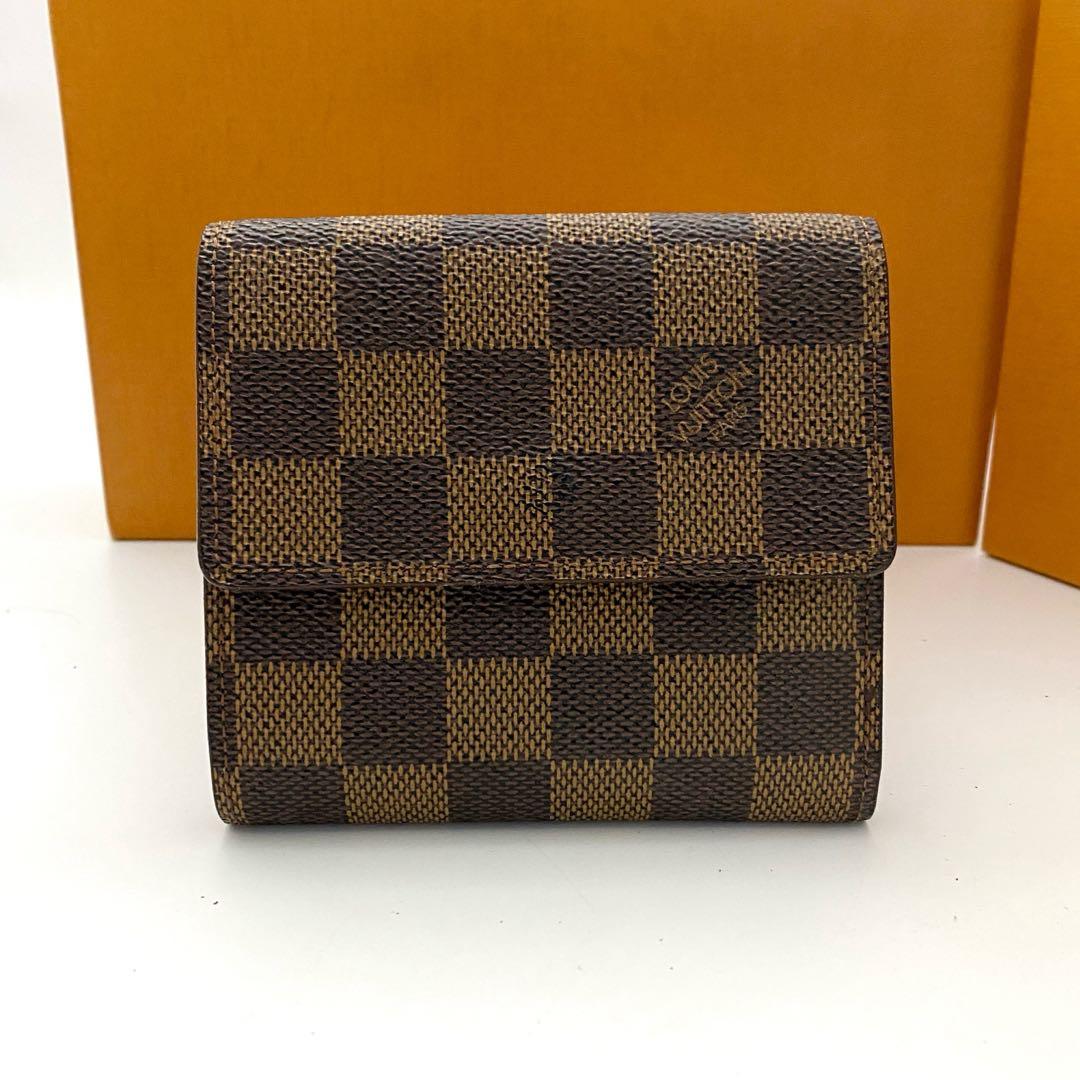 美品　ルイヴィトン　ダミエ　エリーズ　折り財布　wホック